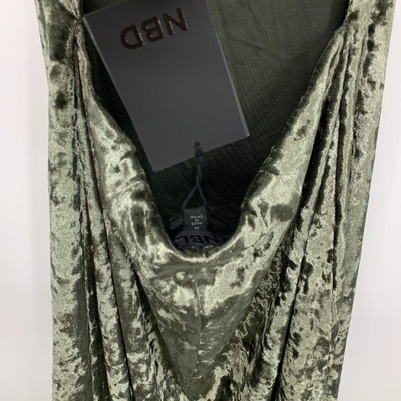 Revolve NBD Dress Kate Crushed Velvet Sleeveless Mini Open Back - Picture 9 of 10